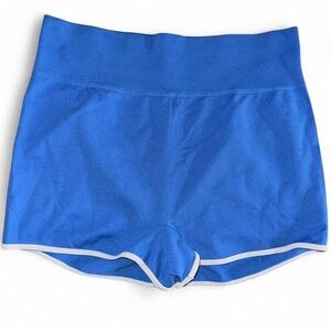 Women’s Blue High-Waist Retro Athletic Shorts